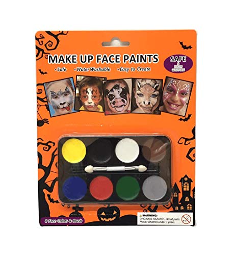 8 Make Up Face Paints Colors Kit for Kids, Water Based Paint