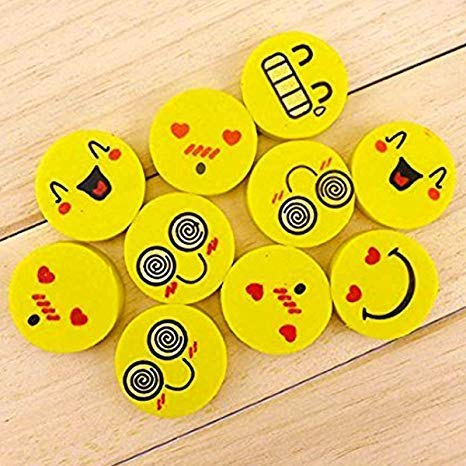 Homeoculture Yellow Color Cute Emoji Erasers for School Going Kids/Birthday Party Return Gift Set (Pack of 12 Emoji Erasers) (B0B2KNXV9S) Amazon Price History, Amazon Price Tracker