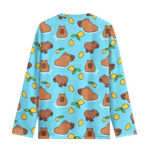 Kids Casual Long Sleeves T Shirt Unisex Crewneck Pullover Tops Size 3-16Y2