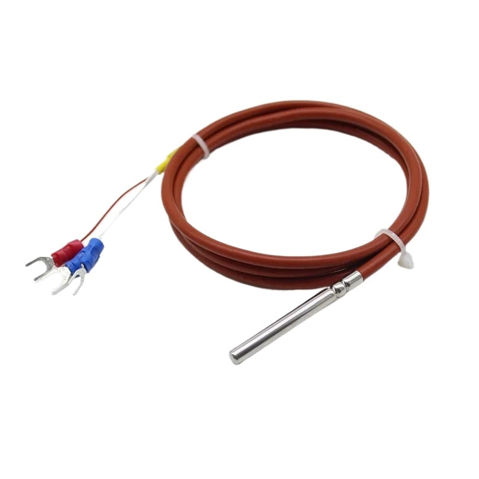Wasserdichter Temperatursensor, PT100 PT1000, RTD-Sonde, Platin-Widerstandsdetektor, hochpräzises Silikonkabel mit 3 Drähten (PT1000 Typ mit 10 m)