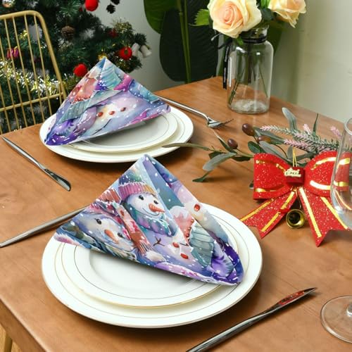 Servilletas de Tela Navidad Multicolor Set x6 20x20 in miniatura 4