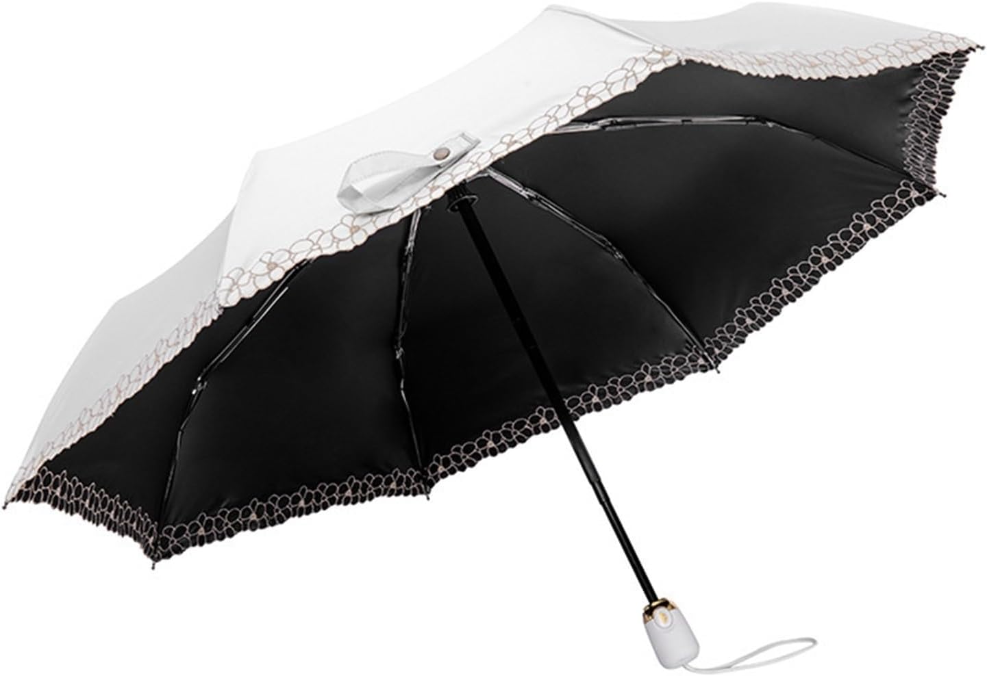 Umbrellas Automatic Umbrella Parasol Sunny and Rainy for Womens Folding Umbrellas