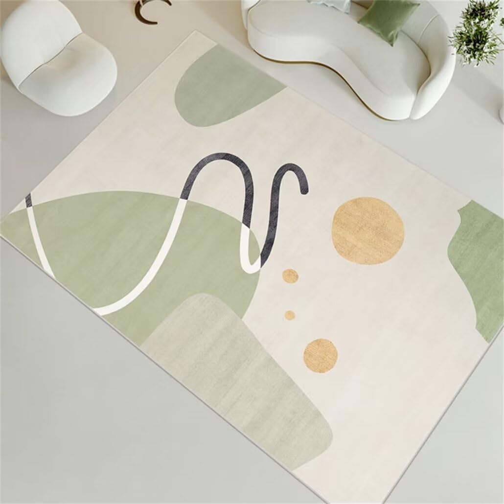 Grand tapis de salon vert clair 300x400cm pour des moments doux en famille