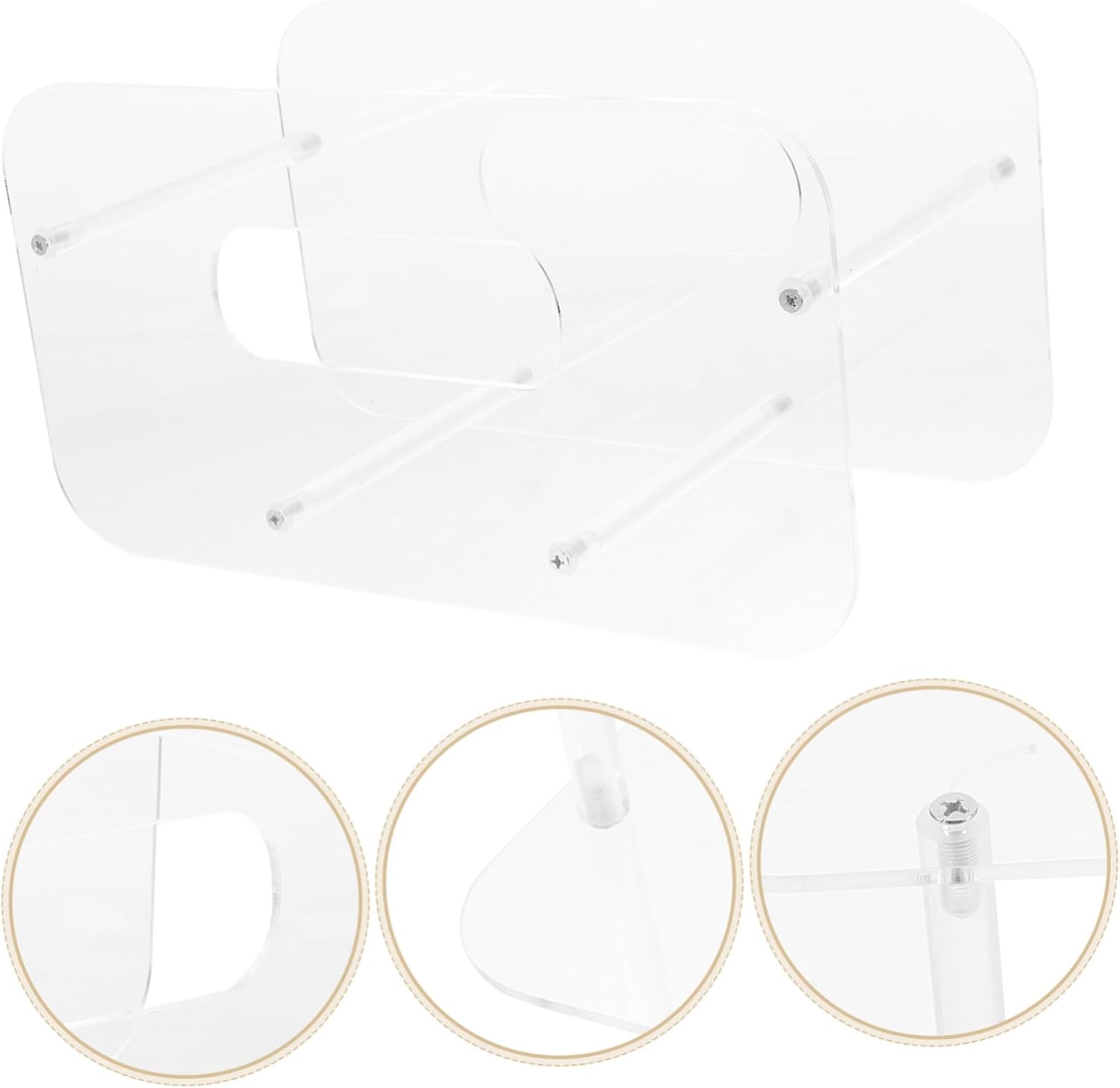 MAGICLULU Acrylic Plate Rack Space-Saving Dish Drying Rack for Kitchen Counter Cabinet Organizer Capacity Holder for Plates Utensils for Home Restaurant Rv Use