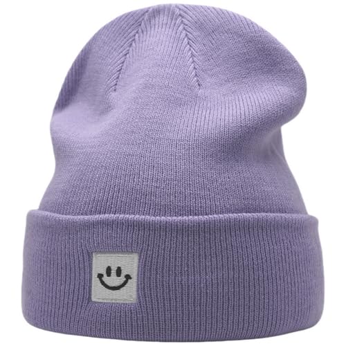 Image of 55cube Unisex Winter Beanie Hats Warm Thick Knit Cuffed Skullcaps