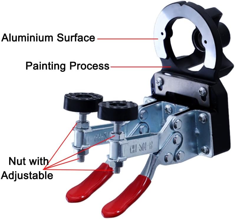 SagaSave 1PC 35mm Concealed Door Hinge Jig With 2mm 35mm Drill Bit Top Linkage Bearing Depth Positioning Ring Allen Wrench and 2PCS 8-10 Open-end Wrenches