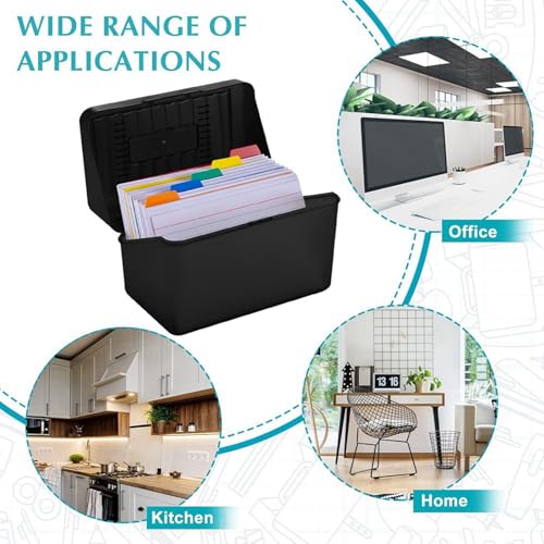 Soporte para tarjetas 3x5 con 600 fichas rayadas y 60 separadores para organizar escritorio 3