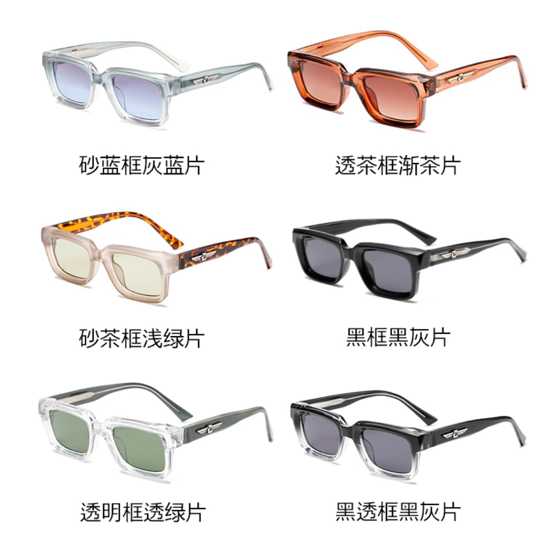 Gafas de sol UV400 para hombres y mujeres, marco cuadrado de aleación TR, lente pequeña de 50 mm para conducción al aire libre