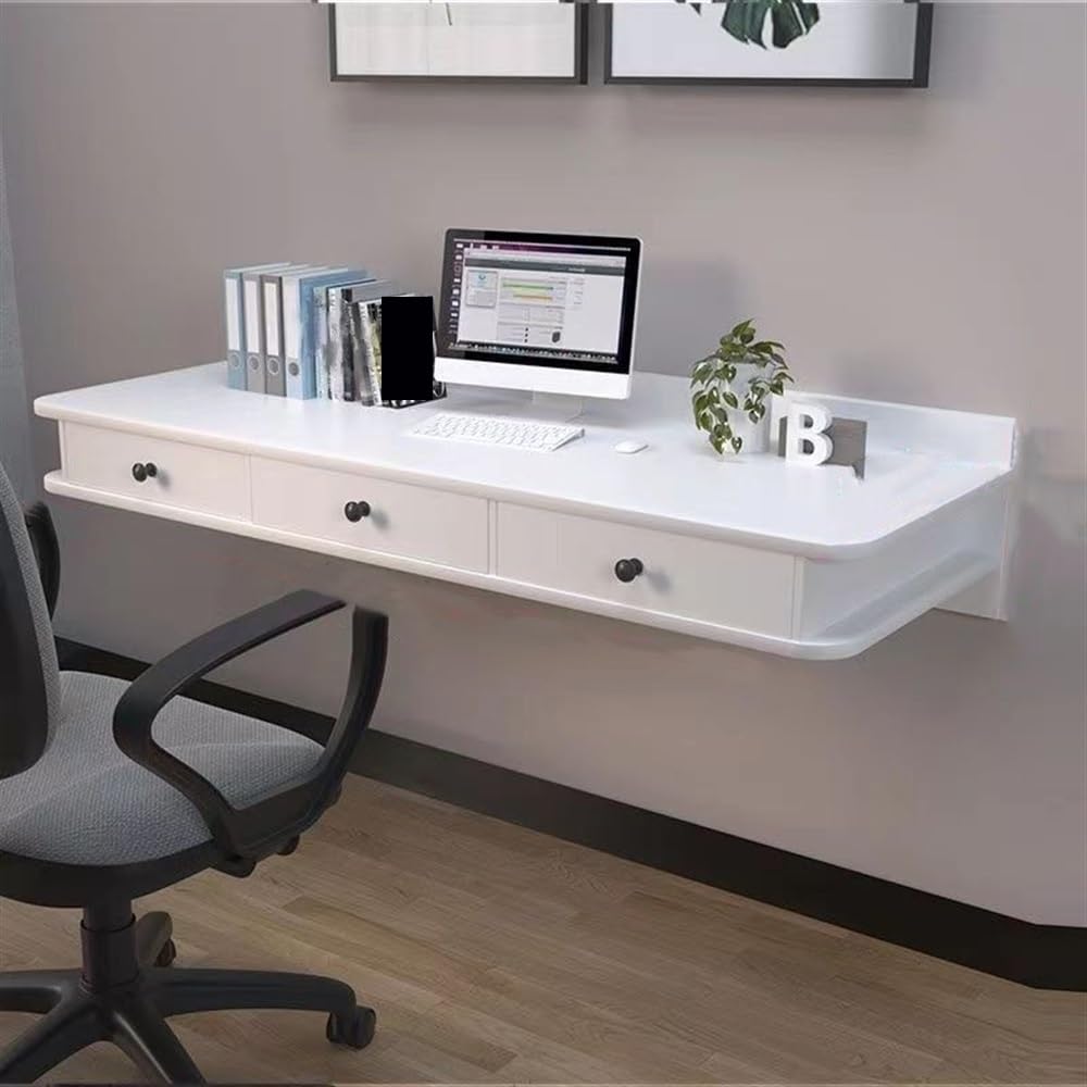 GOIPNGPK Floating Dressing Table, Simple Dressing Table with Drawers, Bedroom Storage Cabinet, Wall Mounted Cabinet Suitable for Bedside Table,