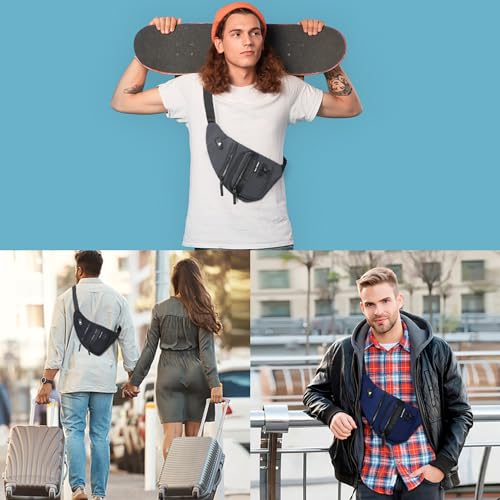 Peicees Small Sling Bag For Men Women Crossbody Shoulder Bag Purse Anti Theft Chest Bag For Travel Hiking Riding Lightweight2