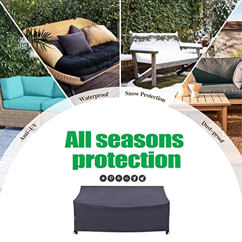 F&J Outdoors Patio Loveseat Cover, Heavy Duty Waterproof Uv Resistant 2-Seater Cover, 62Wx39Dx36H In #TOP6
