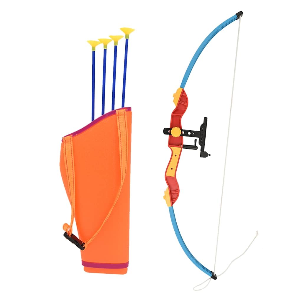 Set di tiro con l'arco per bambini in ABS con arco da 76 cm, 4 frecce con punta a ventosa e porta frecce, ideale come giocattolo sportivo per esterni, giardino, gioco di movimento, abilità
