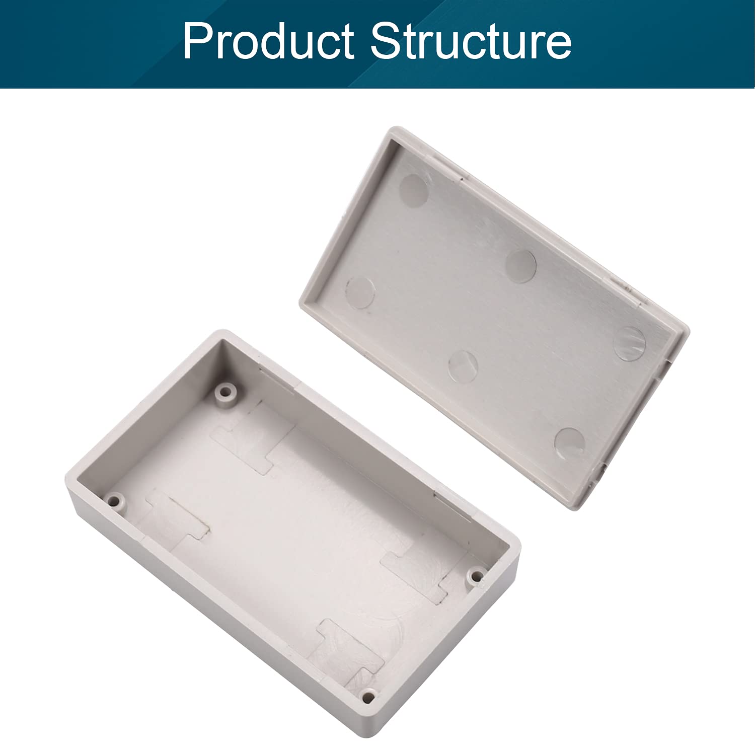 Fielect 8Pcs ABS Plastic Junction Box Dustproof Universal Electrical Junction Project Box Enclosure 2.72