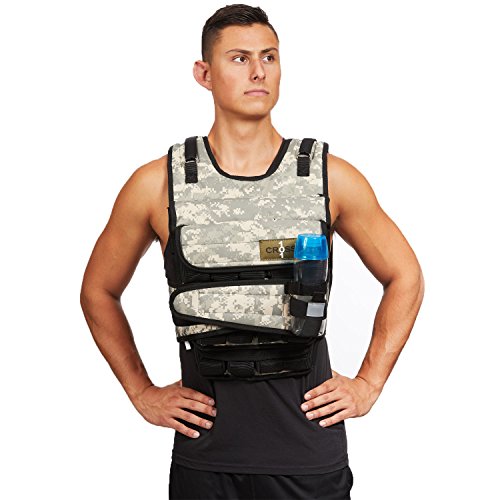 Arctic/Desert Camouflage Weighted Vest 20lbs – 140lbs (140LBS, Desert CAMO)