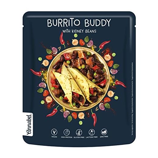 Annabel - Burrito rico - Comida vegana con sabor mexicano 100% natural - 5 paquetes de 500 g