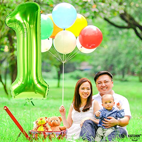 Image of KatchOn Light Green Number 1 Balloon 40 Inch