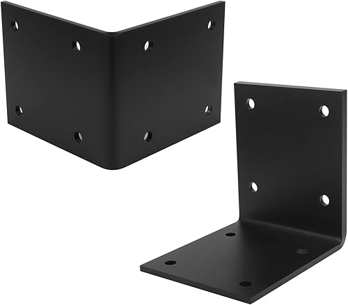 Miniatura 3 de 2 soportes de esquina en L de acero resistente de 6 x 5 pulgadas, soporte de encimera de 90 grados, soporte de chimenea de repisa, grosor de 732