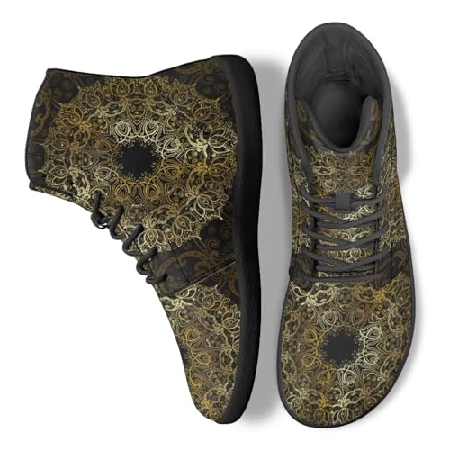 Image of Binienty Zero Drop Sole Barefoot Men's Women's PU Leather Flat Minimalist Barefoot Sneakers Athletic Shoes Waterproof