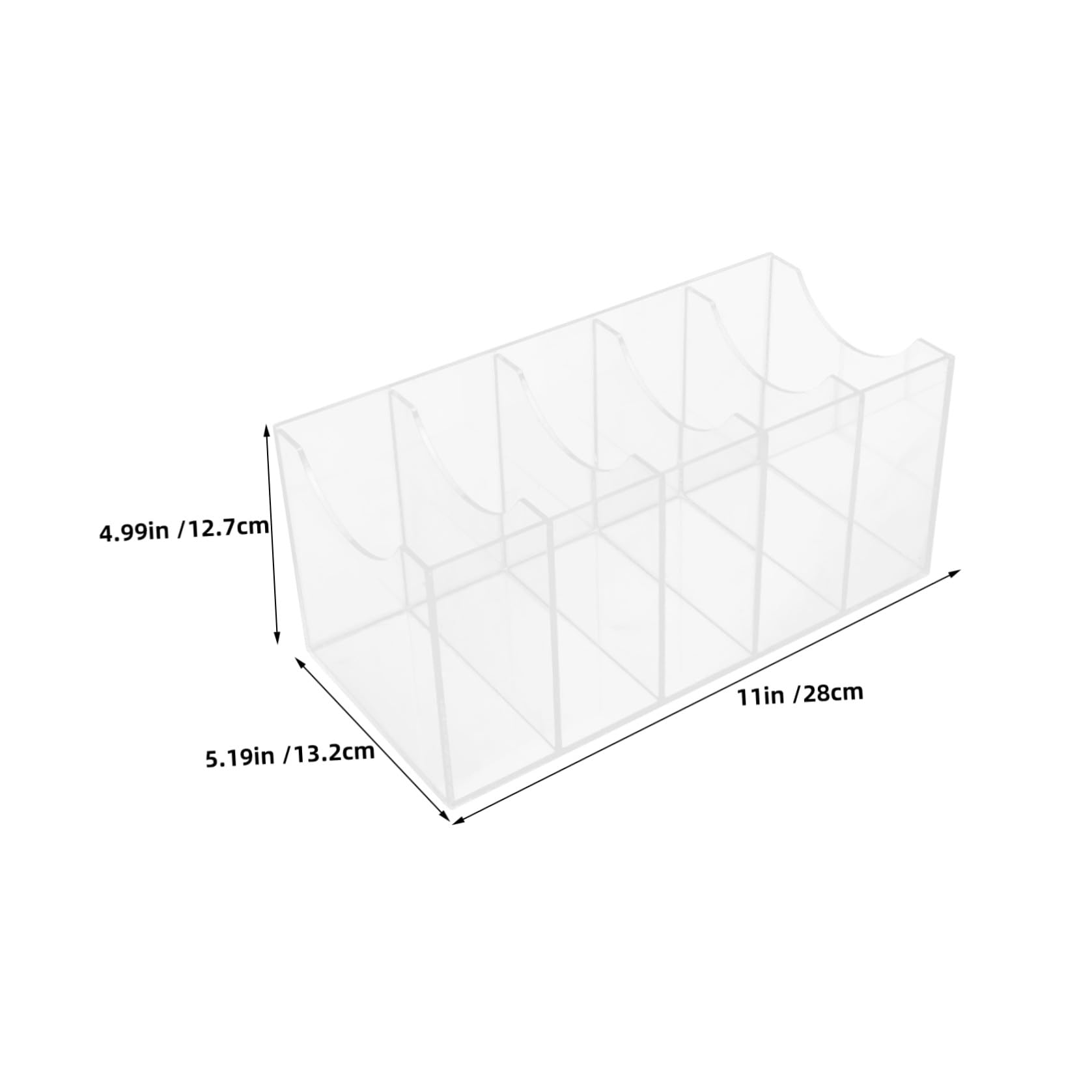 HEMOTON 2 Pezzi Organizer per Cintura a 5 Scomparti in Acrilico Trasparente | Cinture e Cravatte, Esposizione Ordinata in Negozio o Cassetto, Manutenzione Semplice