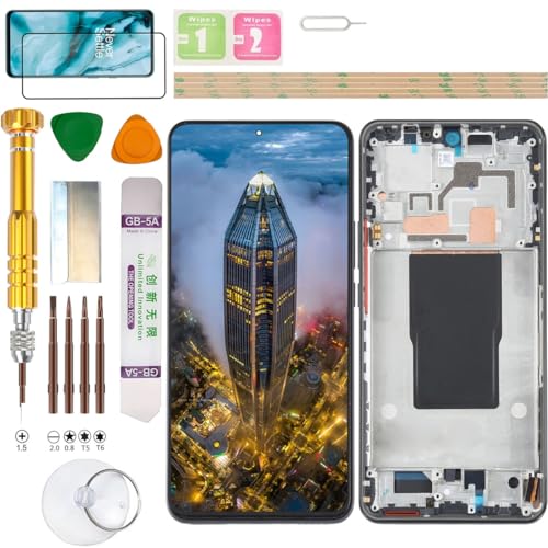 Gadget Troops Kit de repuesto de pantalla LCD (sin huellas dactilares) para Xiaomi 12T 22071212AG/12T PRO 22081212UG (negro)