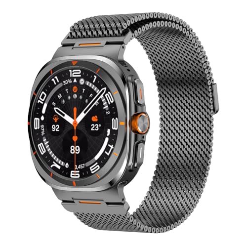Image of Magnetic Metal Mesh Loop Compatible with Samsung Galaxy Watch Ultra Strap 47mm Stainless Steel Watch Band for Galaxy Watch Ultra 2 Strap Milanese (No Watch)