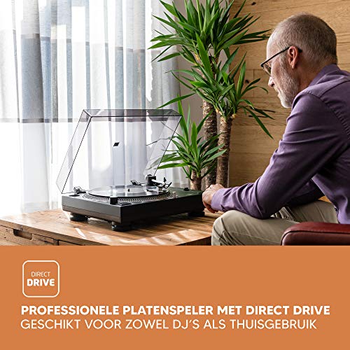 Lenco-Giradischi-con-azionamento-diretto-presa-USB-MMC-con-digitalizzazione-tramite-PC-protezione-antipolvere-rimovibile