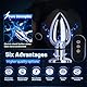 TDLPlus Edelstahl Elektroshock Analvibrator mit 6 Stromschlag- & 10 Vibrationsmodi, Hochwertiger Metall Analplug für Prostata Stimulation, spielzeug für Männer, Frauen & Paare Reizspielzeug