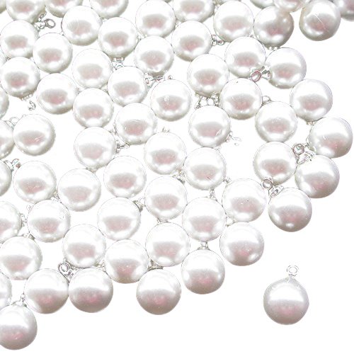 Chenkou Crfat New 30pcs White Plastic Pearl Buttons 10mm Sewing Craft