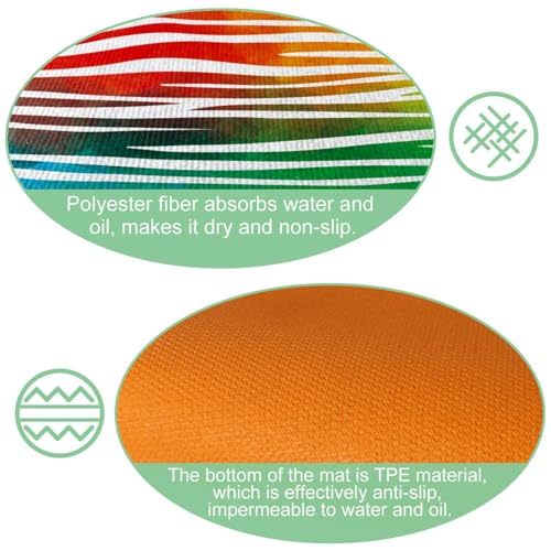 Tapis de cuisine à rayures léopard lavable pour éliminer les taches de sol - 6