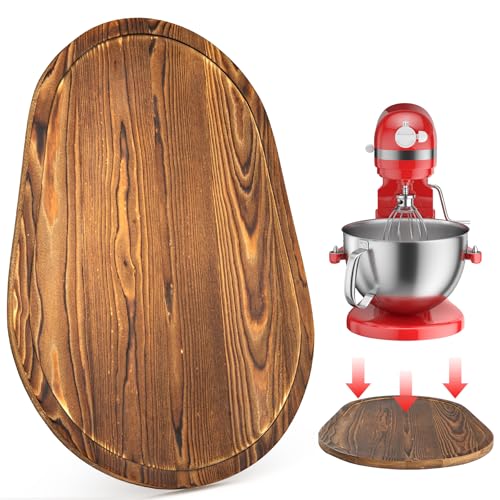 GuanQiao Food-Grade Bamboo Mixer Slider: For KitchenAid 5-8 Qt Bowl Lift Stand Mixer. Appliance Sliding Mat For Artisan, Kitchen Countertop Storage Accessories (Moving Tray)
