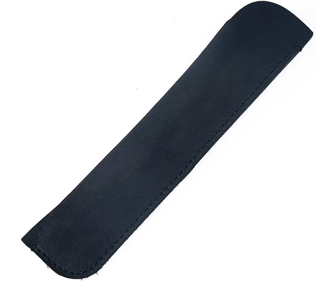 Zestaw długopisów ze skóry bydlęcej w kolorze jednolitym, skórzanym etui, ochronny ołówek (e 170 * 35 mm) (b