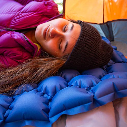 Ecotek Almofada para dormir Hybern8 Ultraleve inflável com design de colmeia flexível contornada – f