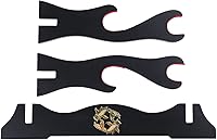 Vista 5 de Soporte de espada de terciopelo japonés acolchado Katana Stand Samurai Display Rack Soporte All Tanto Sword Yin y Yang 2 Tier