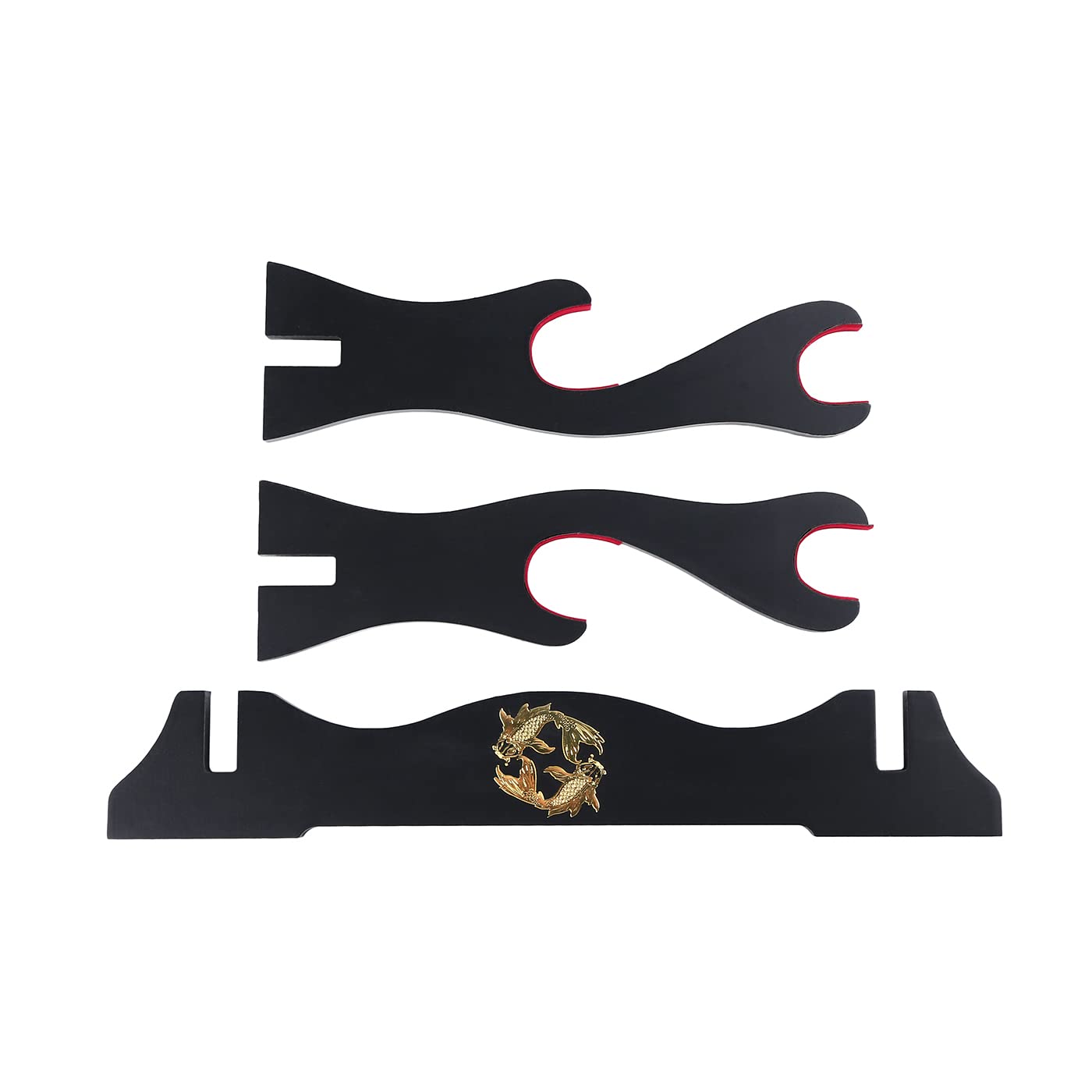 Porte-épée Japonais Velours rembourré Katana Stand samouraï présentoir Support Tous Les épées Tanto Yin et Yang,2 Tier