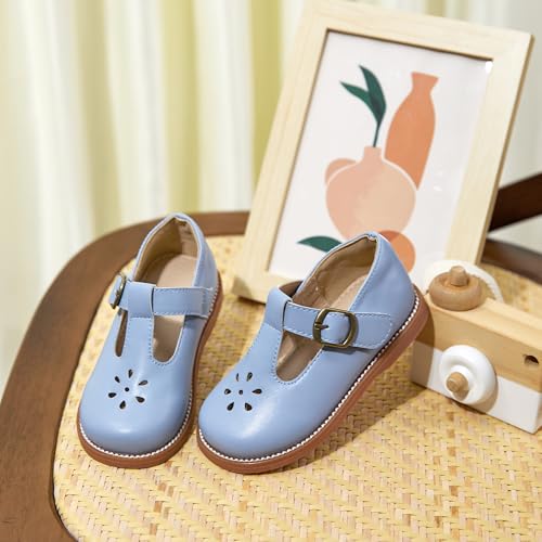 Image of Flaryzone Toddler Little Girl Mary Jane School Uniform Oxfords Flat Dress Shoes