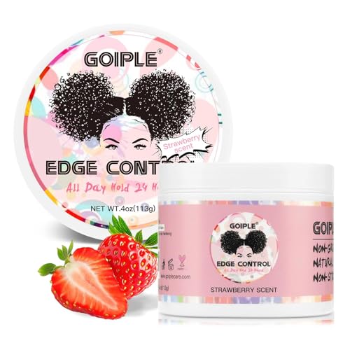 Edge Control Cire Pour Femmes Noires Tenue Forte, Non Grasse, Gel Plus Lisse, Cheveux Afro Pour Cheveux Noirs, Brillance, Gel Cheveux Afro Pour Femmes Cire Cheveux Afro...