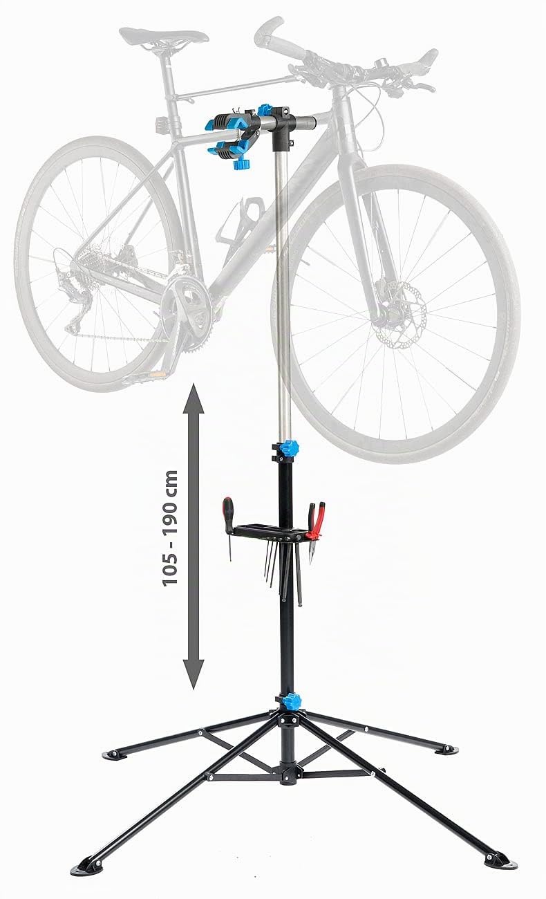 AGT Fahrrad Reparaturständer: Montageständer für Fahrrad & E-Bike bis 30 kg, robuster Stahl, 360° (Fahrradständer, Fahrradmontageständer für e-Bikes, eBike)