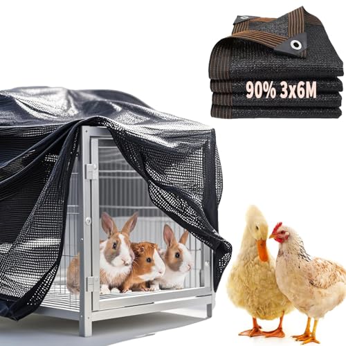 Oncpcare 1,8x1,8m Abri de Poule Extérieur, Toile de Protection Solaire UV 90% pour Cage de Lapin...