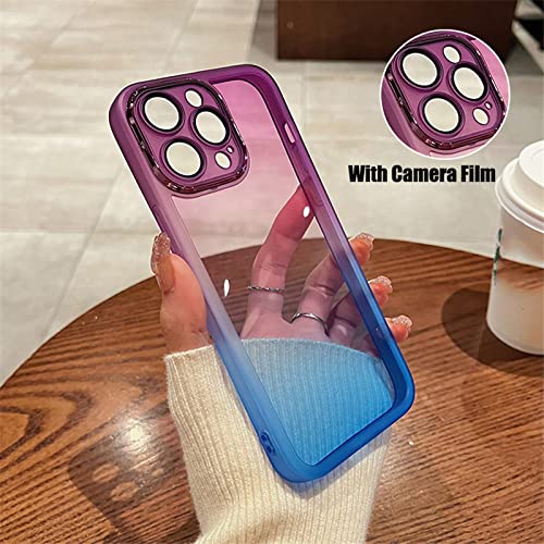 Coque silicone transparente arc-en-ciel pour iPhone 14 Pro Max antichoc - 3