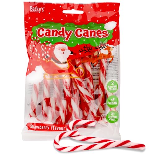 Becky´s Candy Canes Zuckerstangen - 10er Pack rot-weiß, 13 cm -...