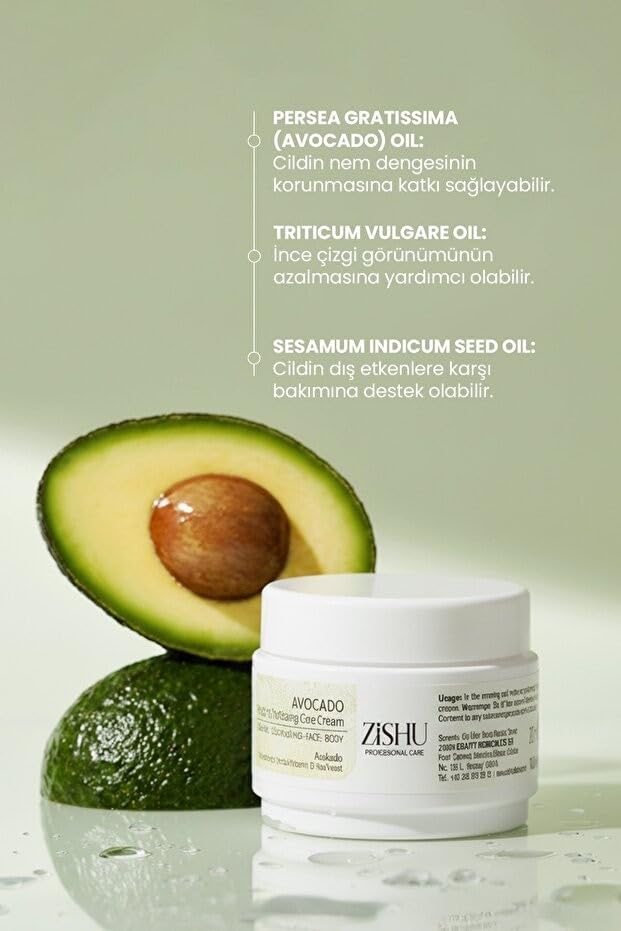 Zishu Avokado Nemlendirici El/Yüz/Vücut Kremi 20 ml