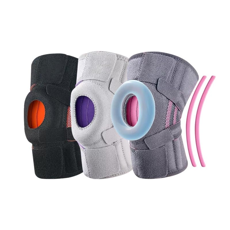 Exercise, protection Sports Knee Pads for Men Meniscus Straps Protective Gear Climbing Women Ball Silicone Knee Pads for Fitness, cycling, running, playing football(Deekgray)
