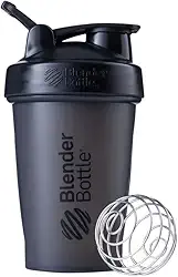 Garrafa de Coqueteleira Clássica BlenderBottle com Laço na Parte Superior, 590 ml, Preta