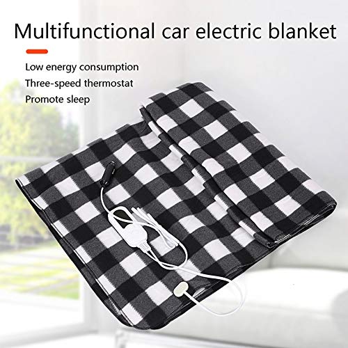 ZTBH Manta portátil Caliente Manta con calefacción con calefacción de 12V, calefacción Segura Manta eléctrica for automóviles, USB Manta de calefacción eléctrica, Ideal for el Clima frío. Manta