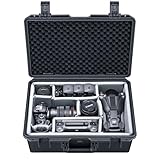 Lykus PVC2 防水ハードケース パッド入りケース 仕切り付き カメラ、レンズ、2つの DJI Mavic/Air/Mini/Flip ドローンに適用【ケースのみ】