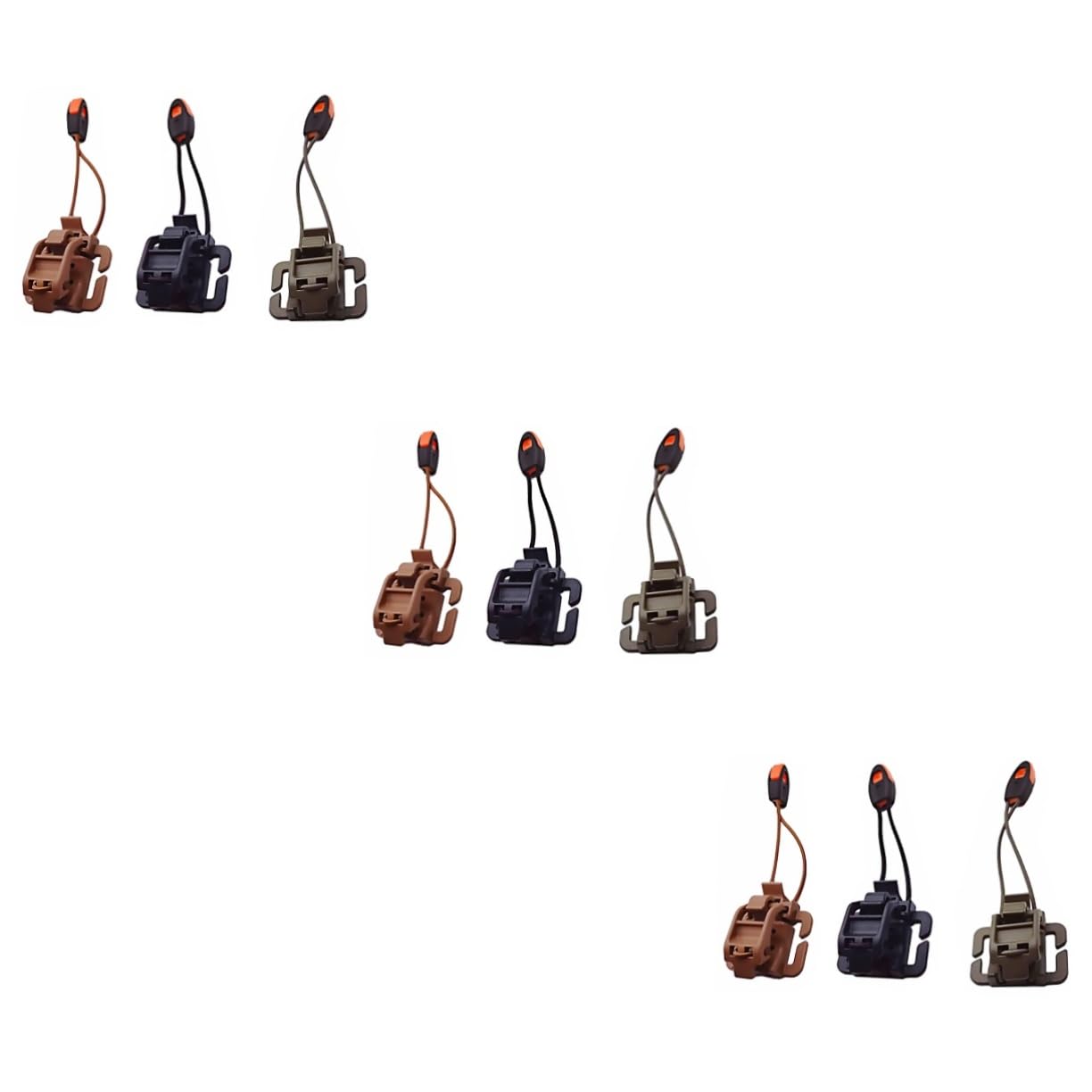 YARNOW Cintre À Cordons Élastiques avec Crochets Boucle De Ceinture Boucle De Rangement Sifflets De Cerf pour Véhicules Dent Clip De Sangle Dossier Clips Clé Nylon