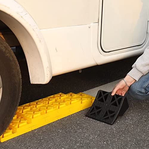 Homeon Wheels 10 Packs Rv/Camper Leveling Blocks, Chocks Anti-Slip Pads Design Include One Wheel Chock and Carrying Bag for Camper Travel Trailer by Homeon Wheels - Image 7