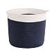 uxcell 15" x 13.8" Cotton Rope Storage Baskets,Extra Large Storage Bin Containers with Handles,Toy Box Organizer for Shelves Bins Home Decorations (Navy Blue,Cylindrical 2)