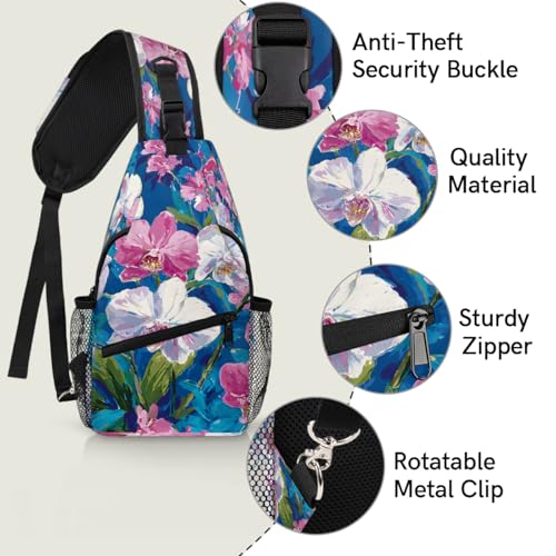Bolso cruzado floral para mujer y hombre miniatura 3