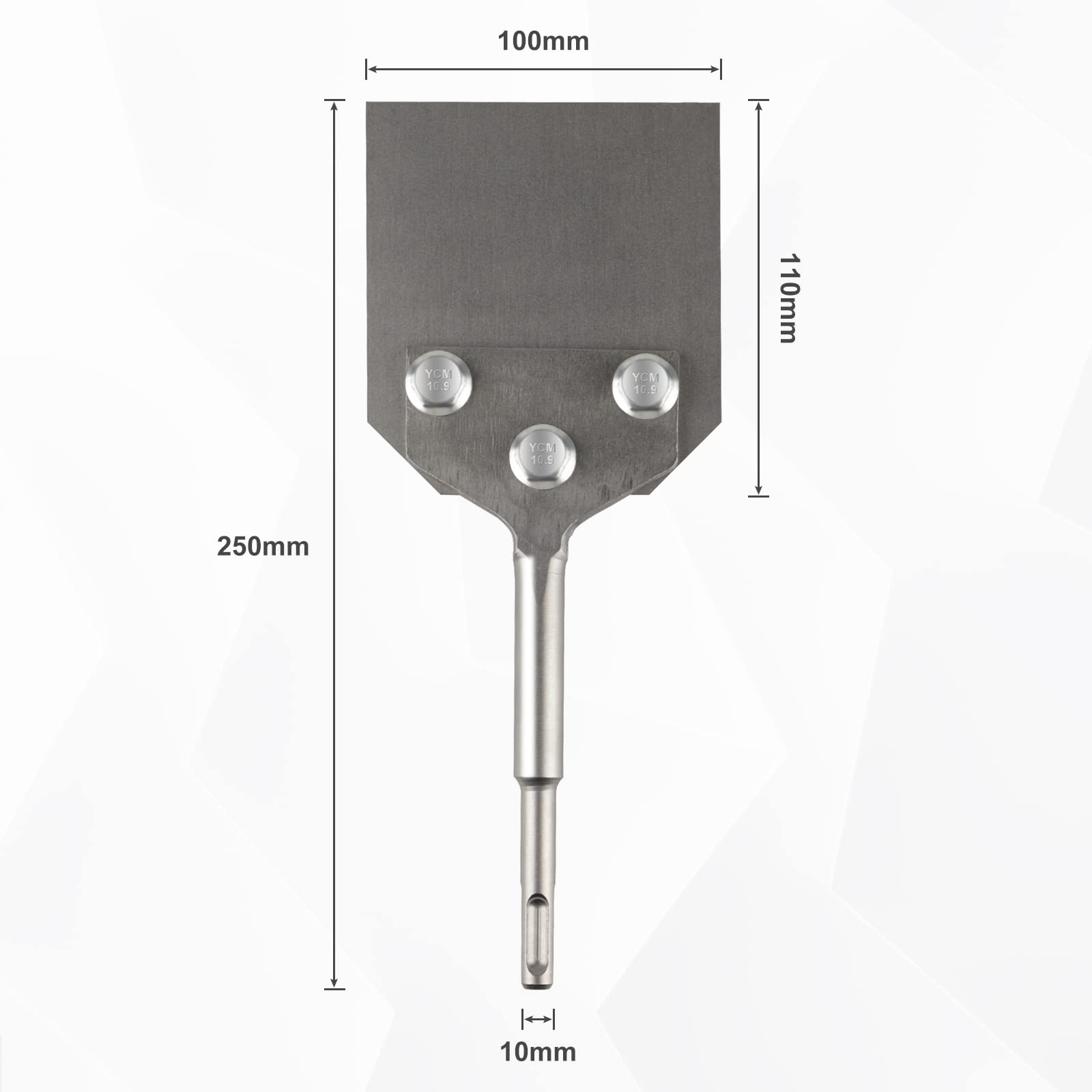 CPROSP SDS plus Burin à Spatule 250 x 100mm avec Kit de Remplacement, pour Enlever des Revêtements de Sol et des Revêtements en Combinaison avec des Appareils de Démolition